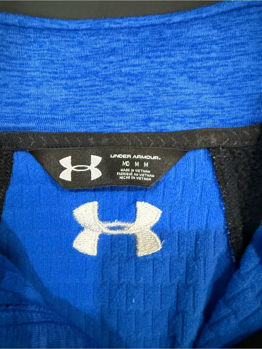 Under Armour Royal Blue & Black Quarter-Zip Performance Pullover